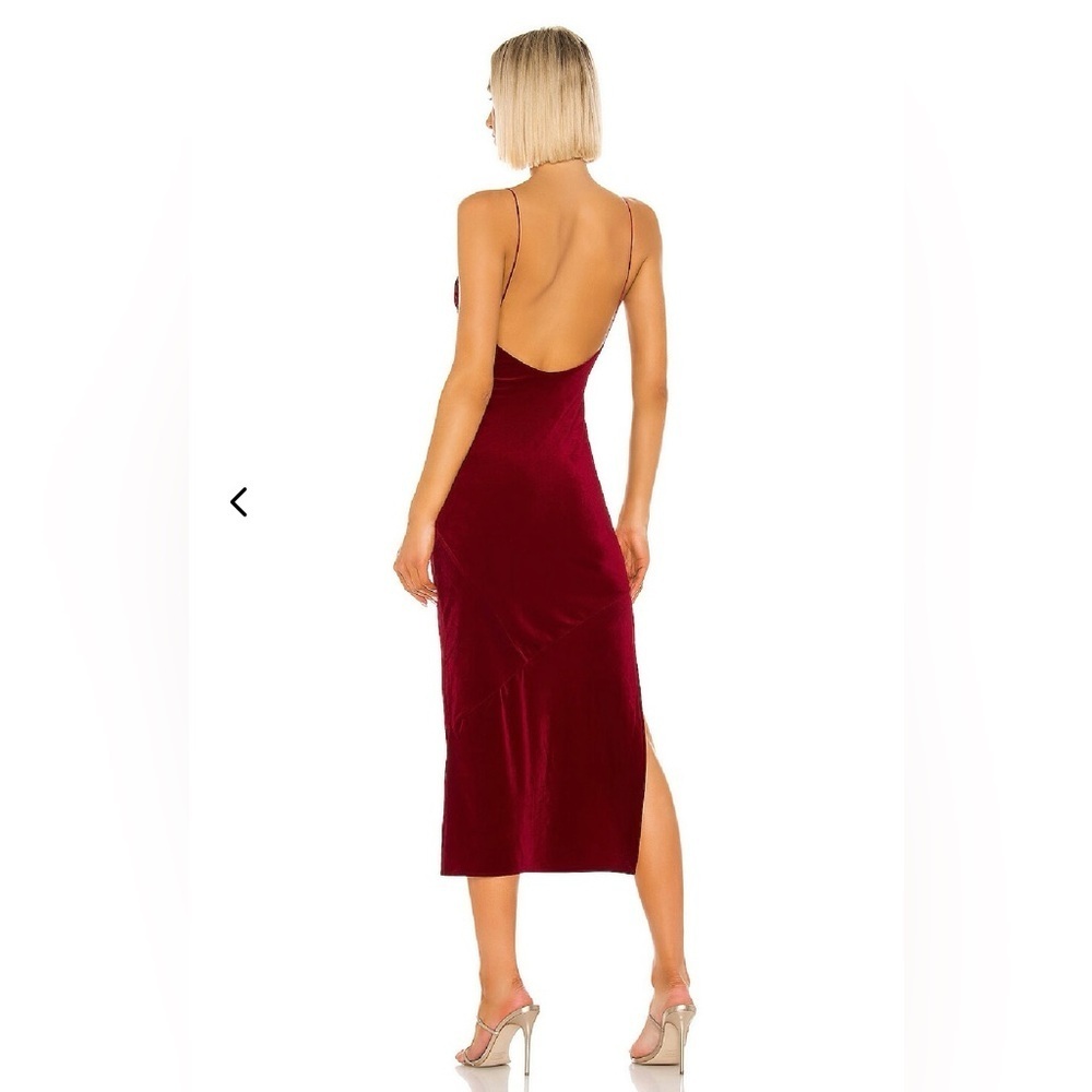 Lovers & Friends Rebel Velvet Slip Dress In Ruby Red Size Large - Picture 11 of 11